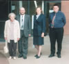 Gran, Dad, Mum and best bud Graeme outside the University library