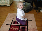 Chloe sitting in my living room (June 2003)