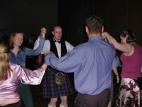 Pamela and Steve at Wedding Ceilidh