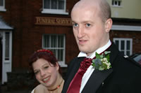 Rach and Steve just after the wedding ceremony