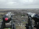 If you look through the cannons, you can see the flat in Union Street