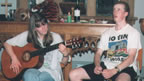 North Leith Talent Night - duetting on "Summer of '69" - 1996